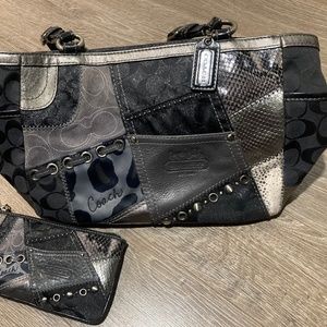 Coach patchwork  bag and wallet